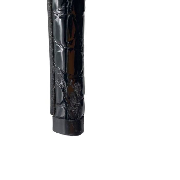 Sergio Rossi Grazie Sergio Sphere Embellished Pumps Black Croc Silver 40 - Picture 5 of 16